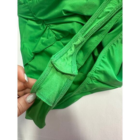 Fleur Du Mal Wrap Front Bodysuit in Peridot Green - Picture 9 of 9